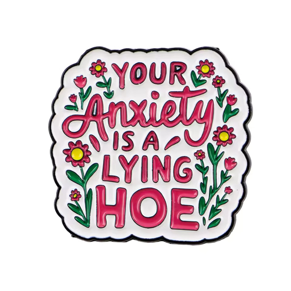 Unbranded Jewelry - Funny Anxiety Metal Health Awareness Enamel Pin